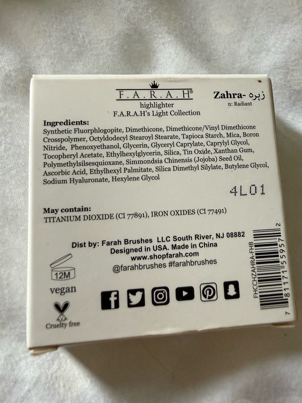 NIB F.A.R.A.H. Light Collection Highlighter in Zahra - Picture 3 of 3